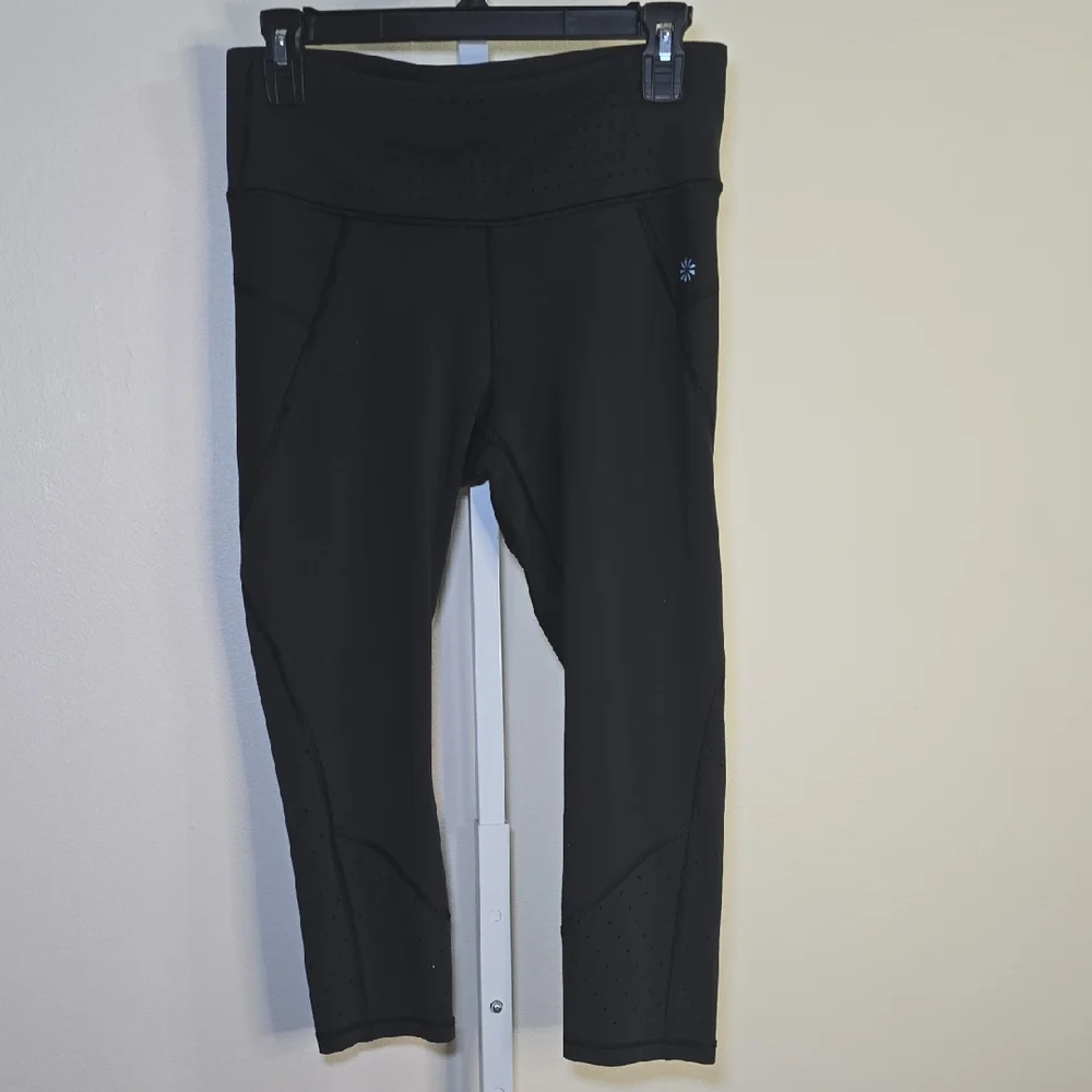 Athleta Black Active Leggings Ladies Sz M‎